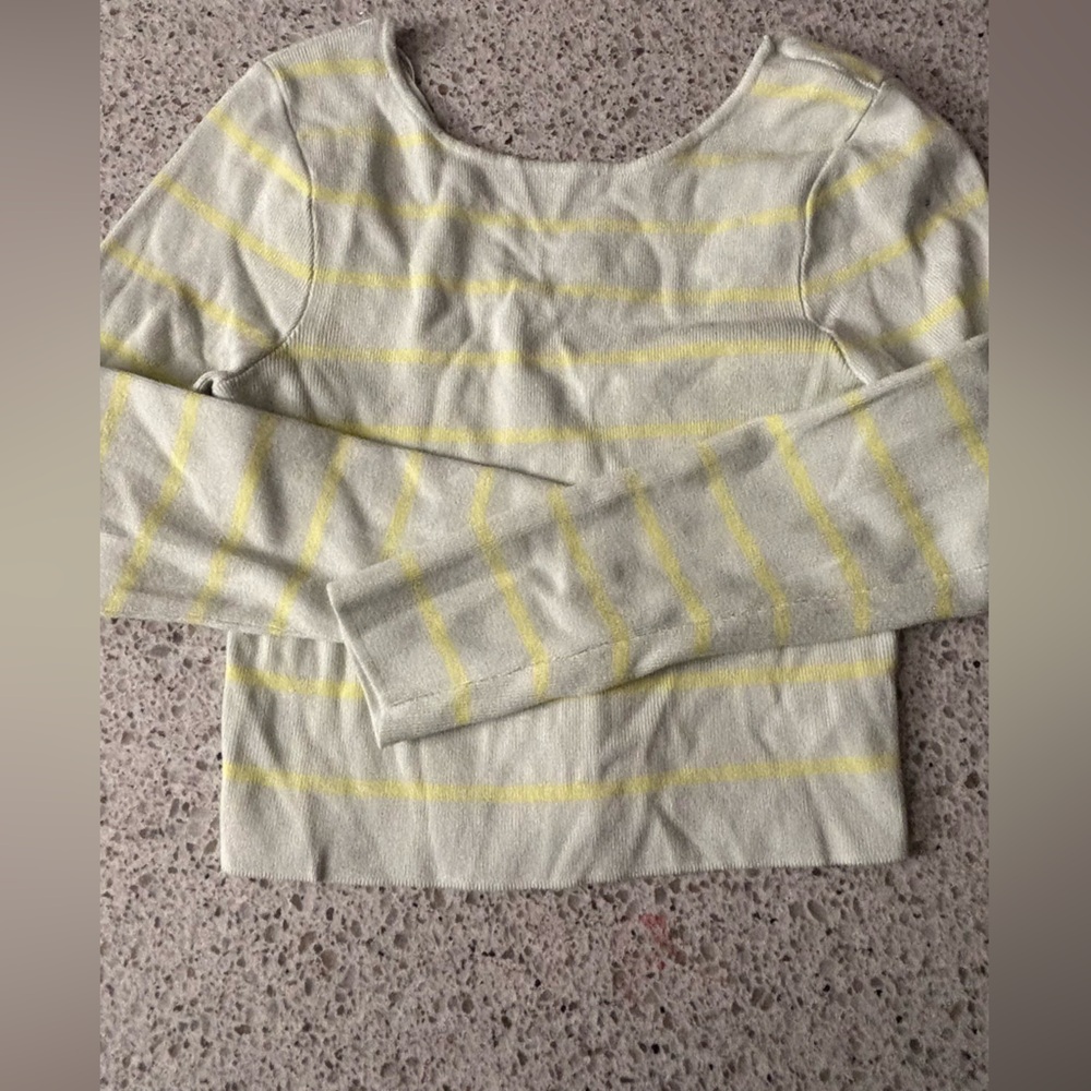 Zara Yellow and Gray Crop Top